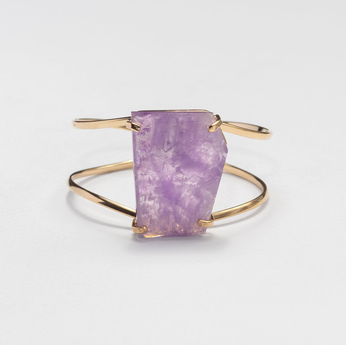 Bracelet en améthyste forme libre facettée