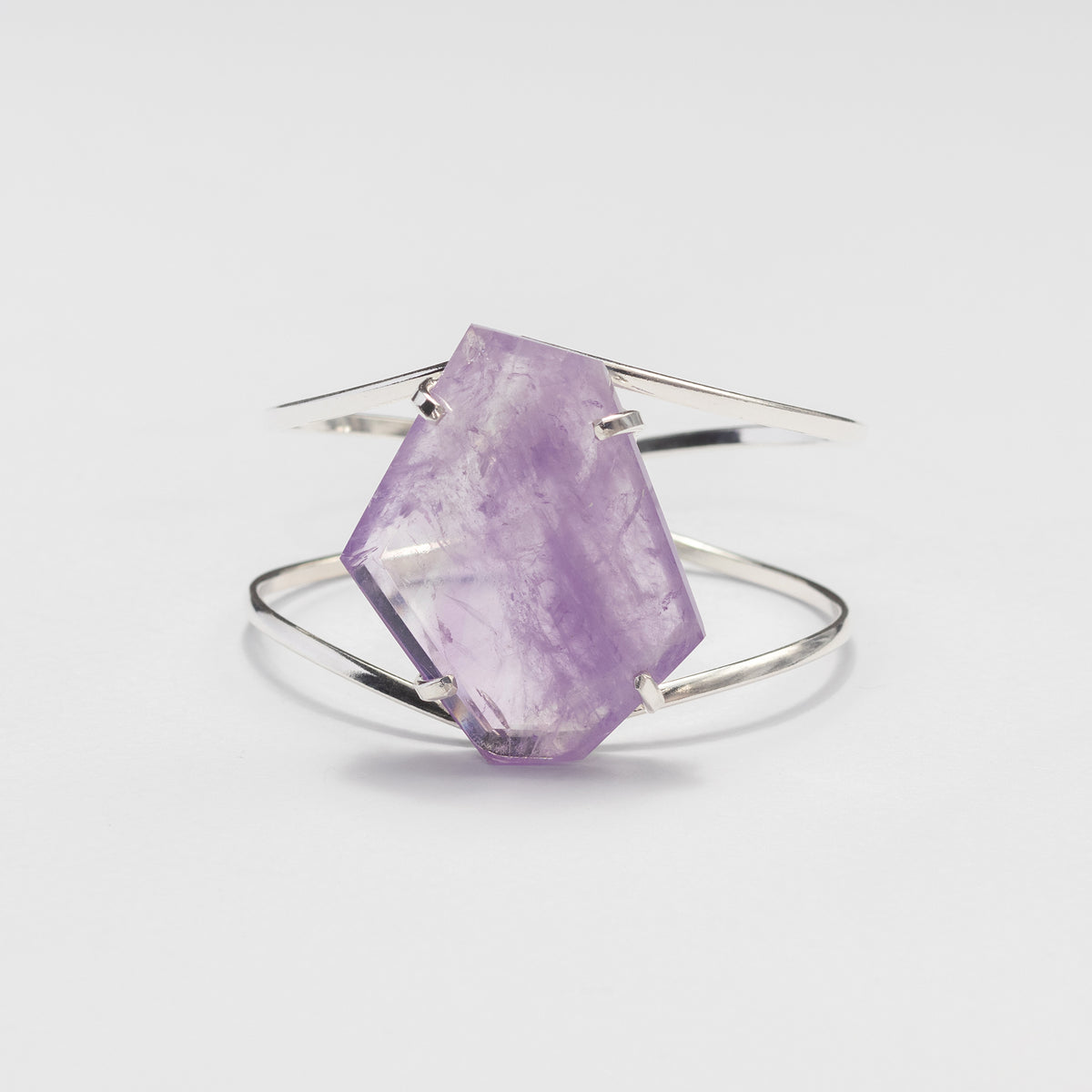 Bracelet en améthyste forme libre facettée