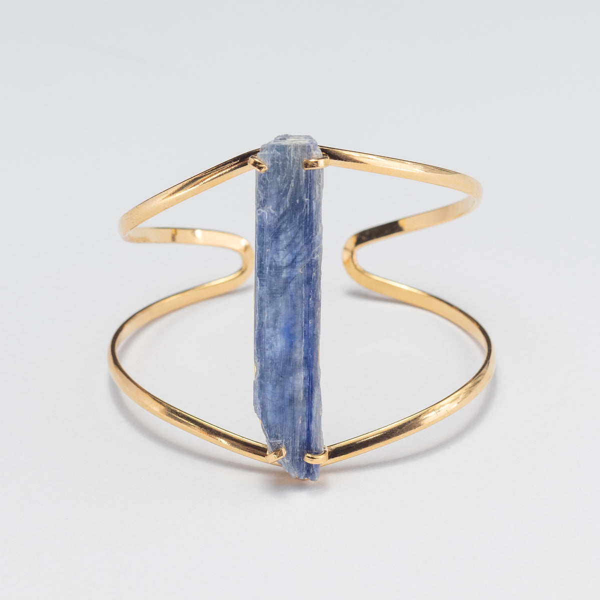 Bracelet en cyanite bleue brute