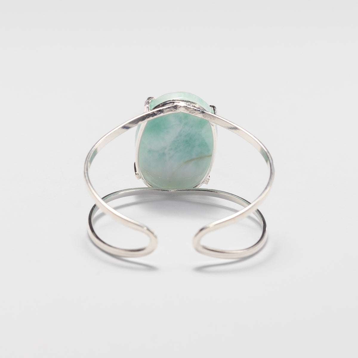 Larimar oval cuff bracelet