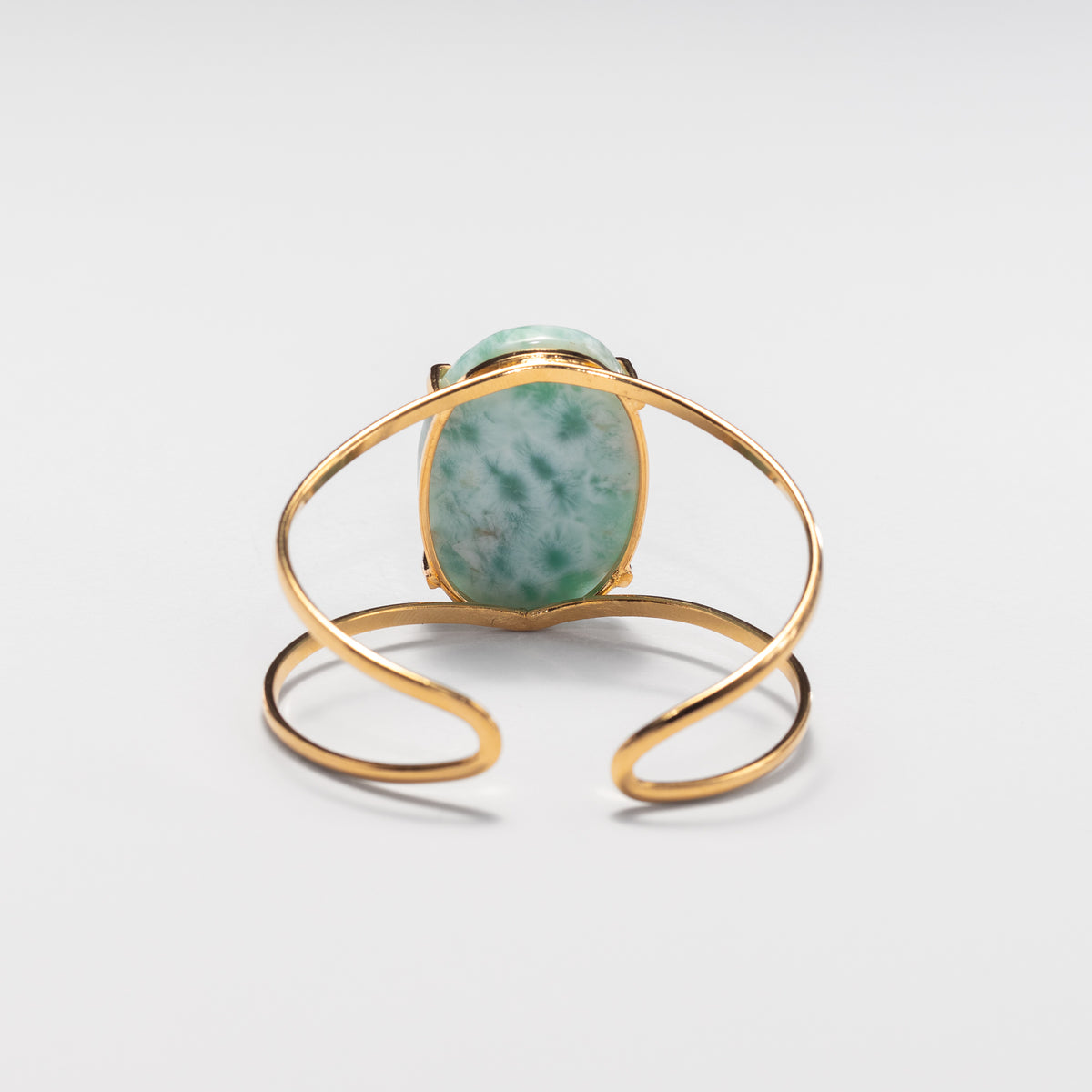 Larimar oval cuff bracelet