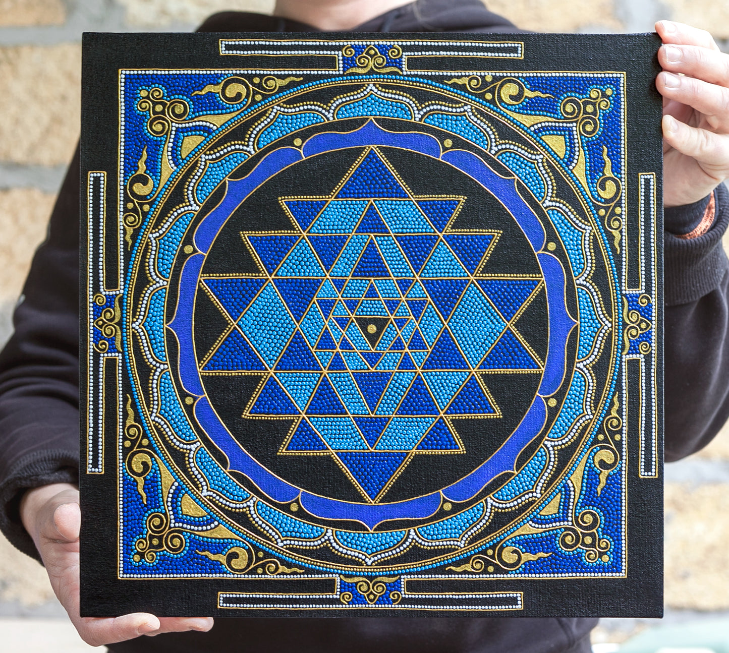 Sri Yantra Blue