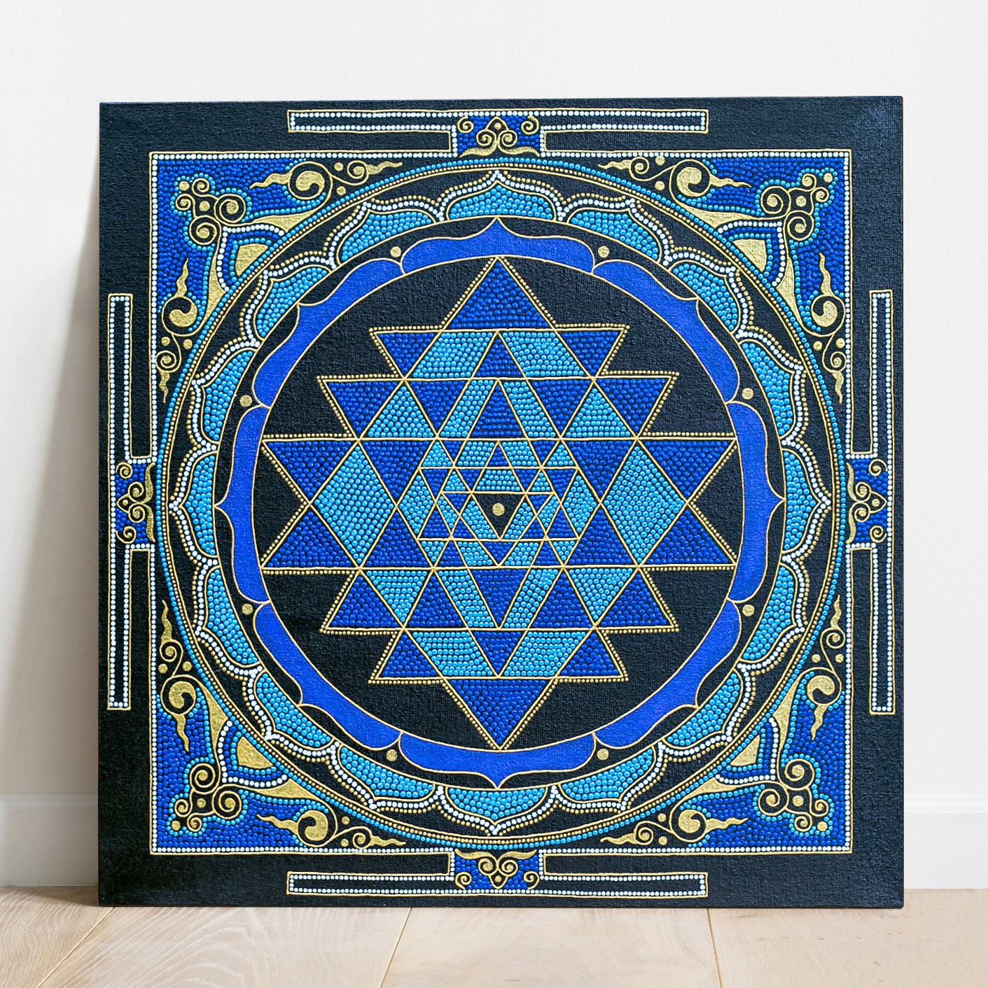 Sri Yantra Blue