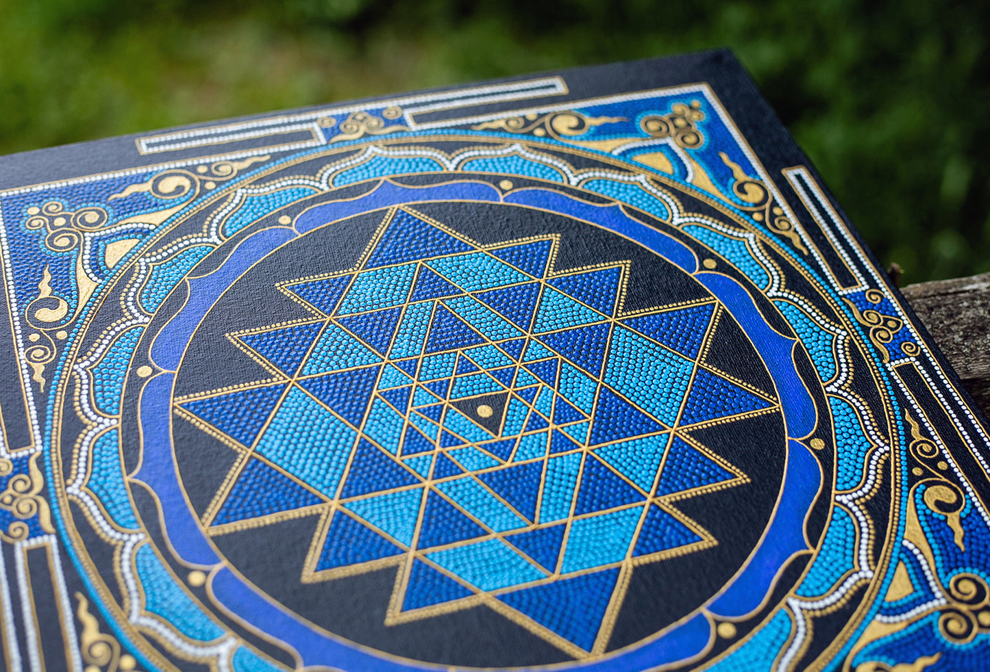 Sri Yantra Blue