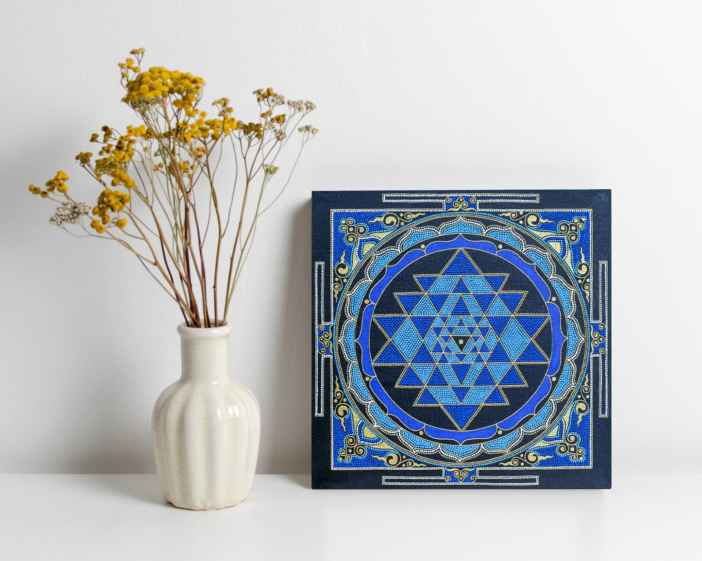 Sri Yantra Blue
