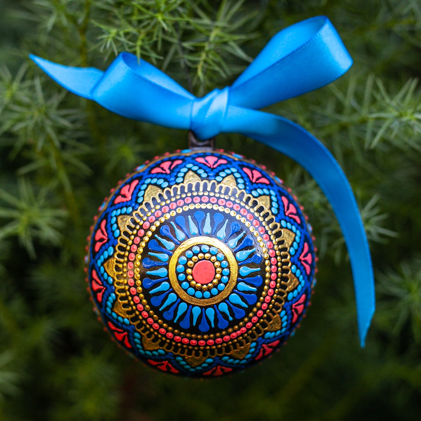 Blue Star Christmas Bauble