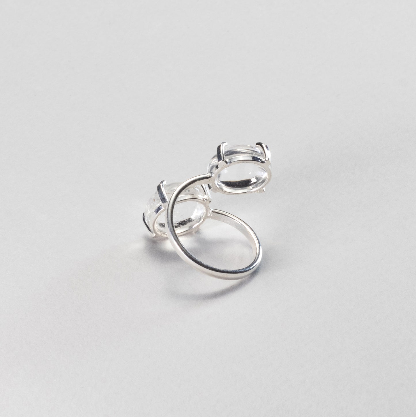 Bague double en cristal de roche