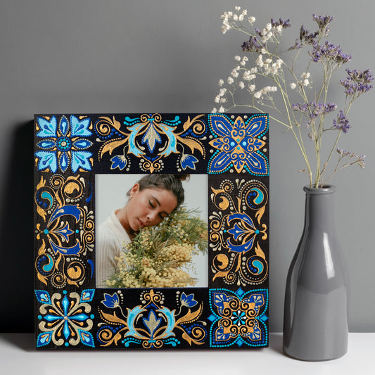 Blue Floral - Photo Frame