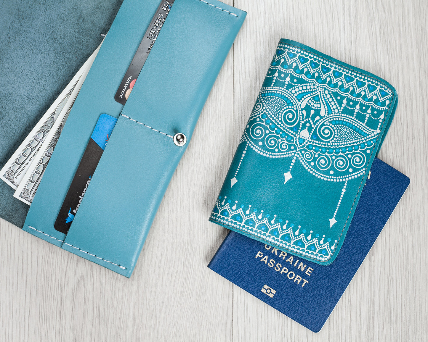 Protège-passeport Boho Blue