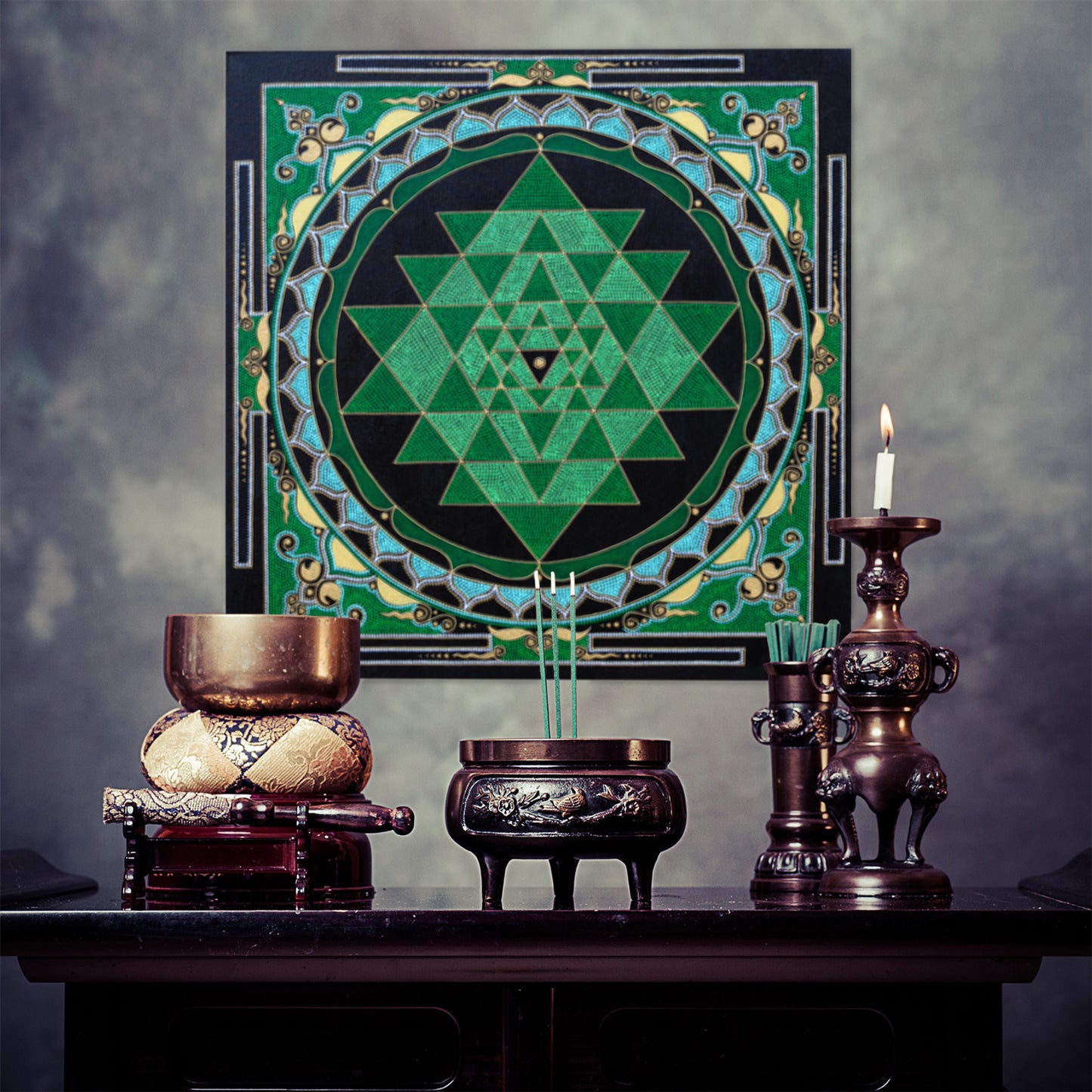 Sri Yantra Green