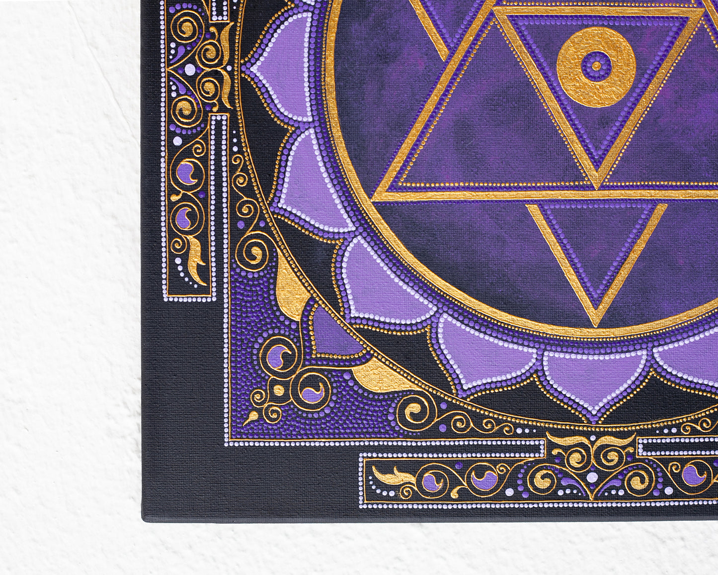 Shiva Yantra Purple - canvas