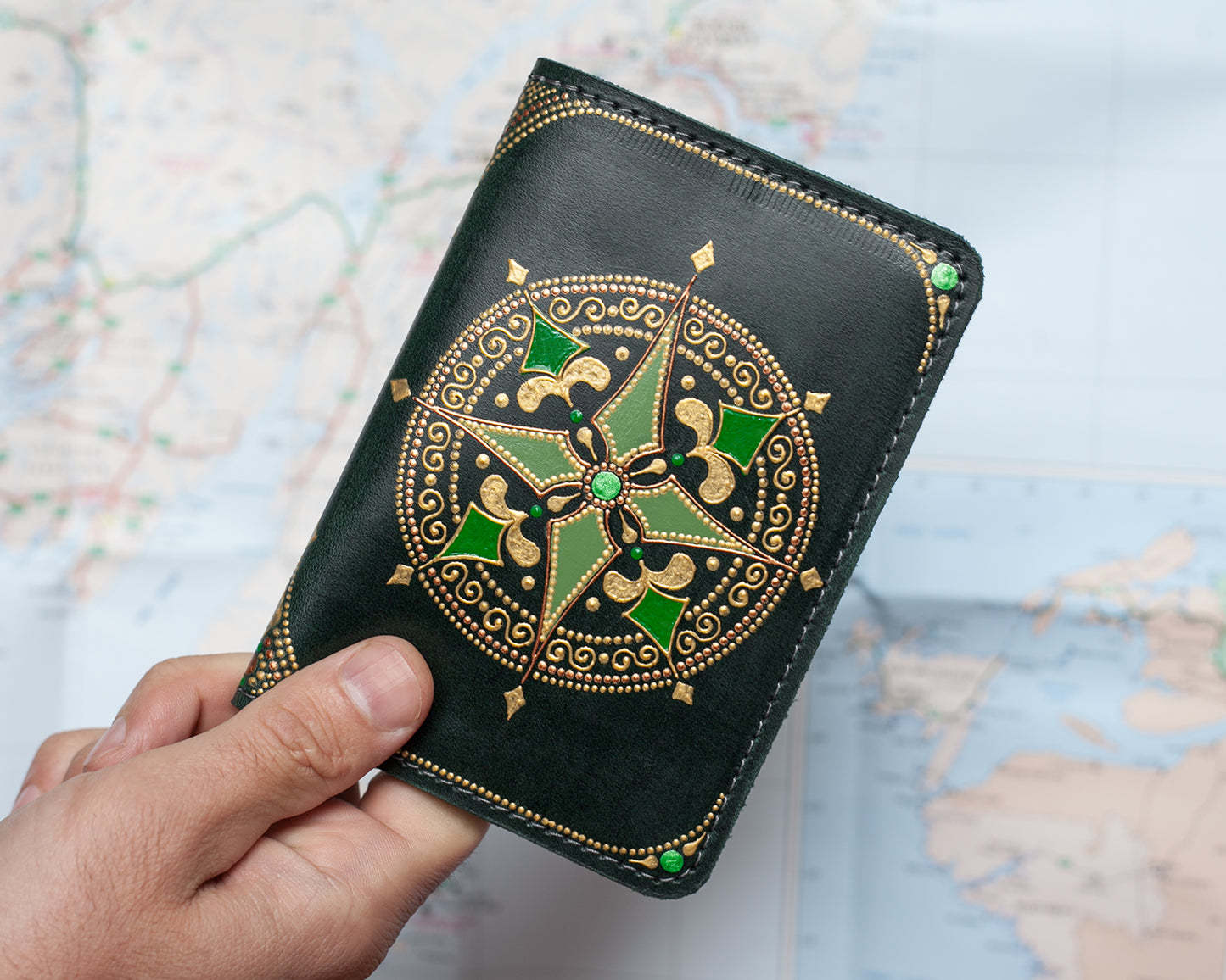 Compass Rose Passport Cover
