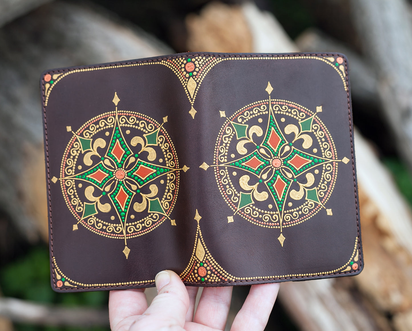 Compass Rose Passport Cover
