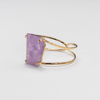 Bracelet en améthyste forme libre facettée