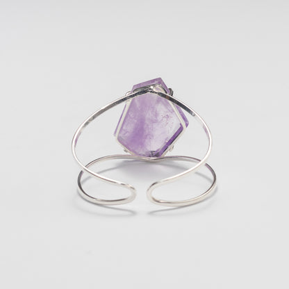 Bracelet en améthyste forme libre facettée
