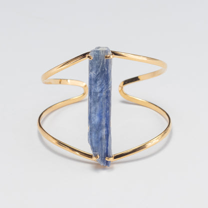 Bracelet en cyanite bleue brute