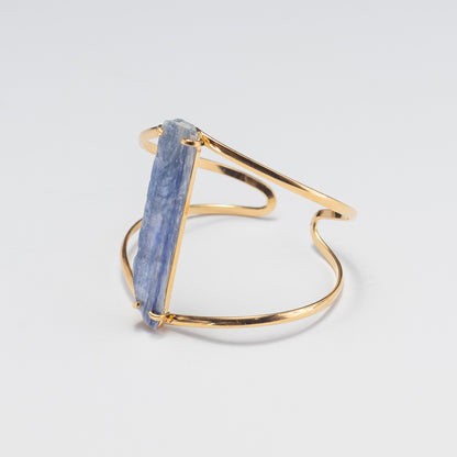 Bracelet en cyanite bleue brute