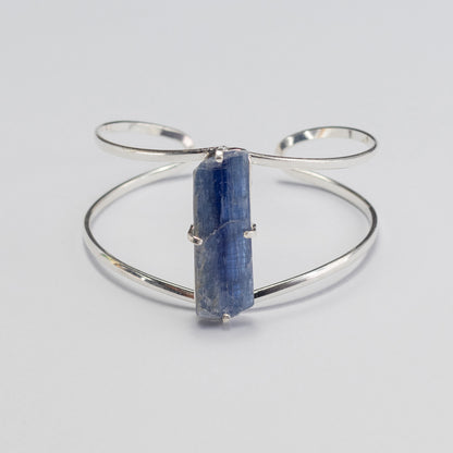 Bracelet en cyanite bleue brute