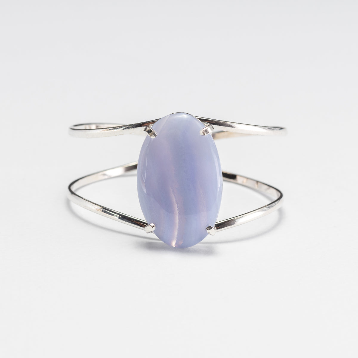 Bracelet en agate dentelle bleue