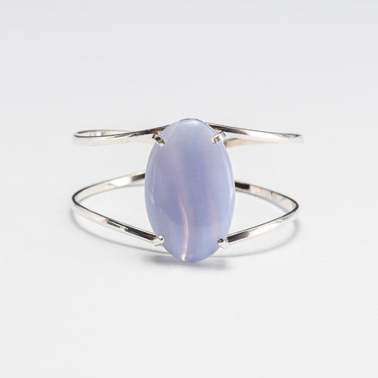 Bracelet en agate dentelle bleue