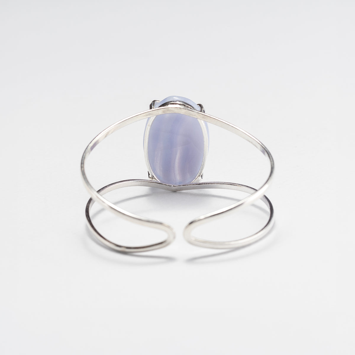 Bracelet en agate dentelle bleue