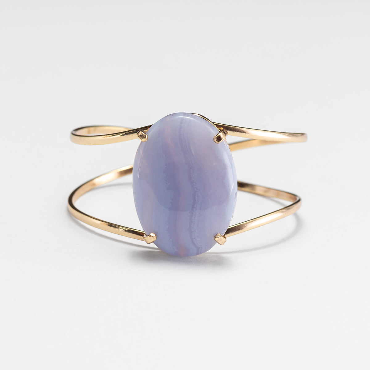 Bracelet en agate dentelle bleue