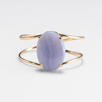 Bracelet en agate dentelle bleue