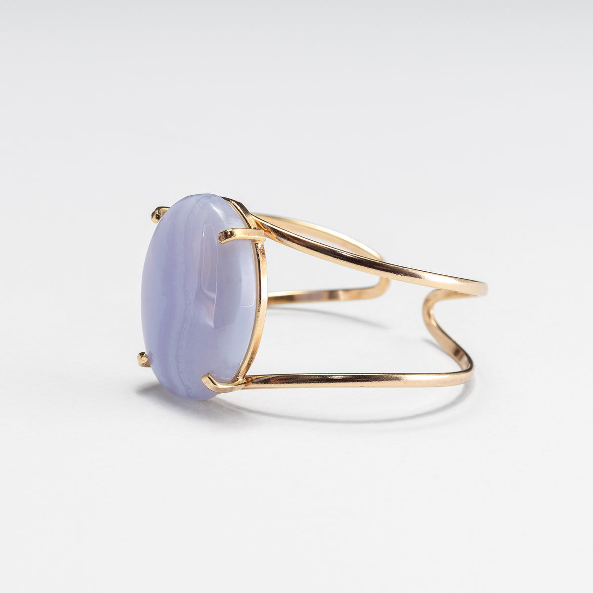 Bracelet en agate dentelle bleue