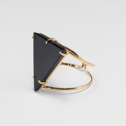Bracelet en onyx noir triangulaire