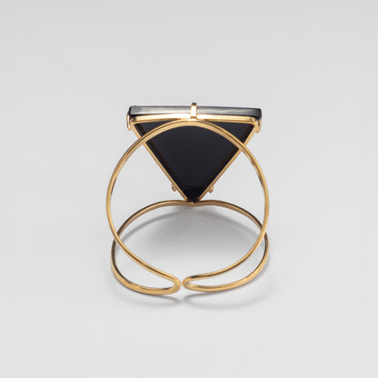 Bracelet en onyx noir triangulaire