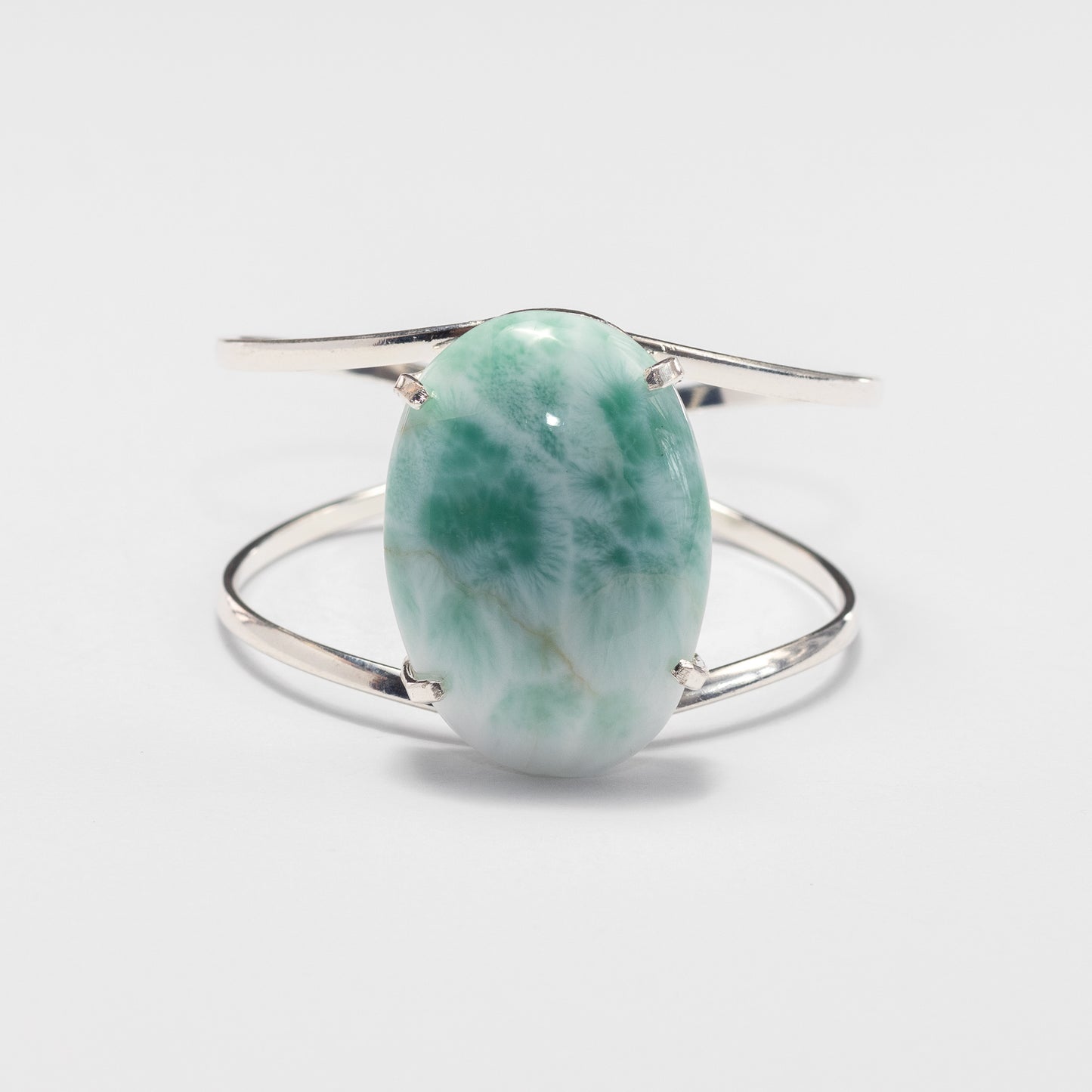 Larimar oval cuff bracelet