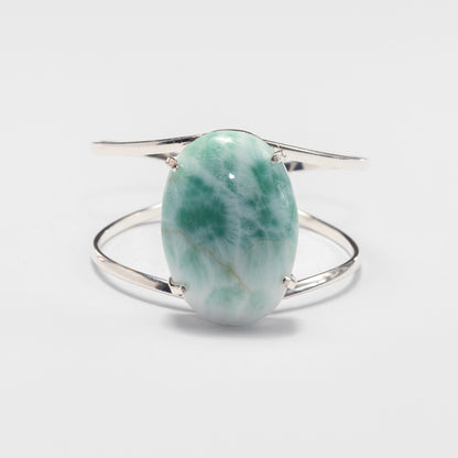 Larimar oval cuff bracelet