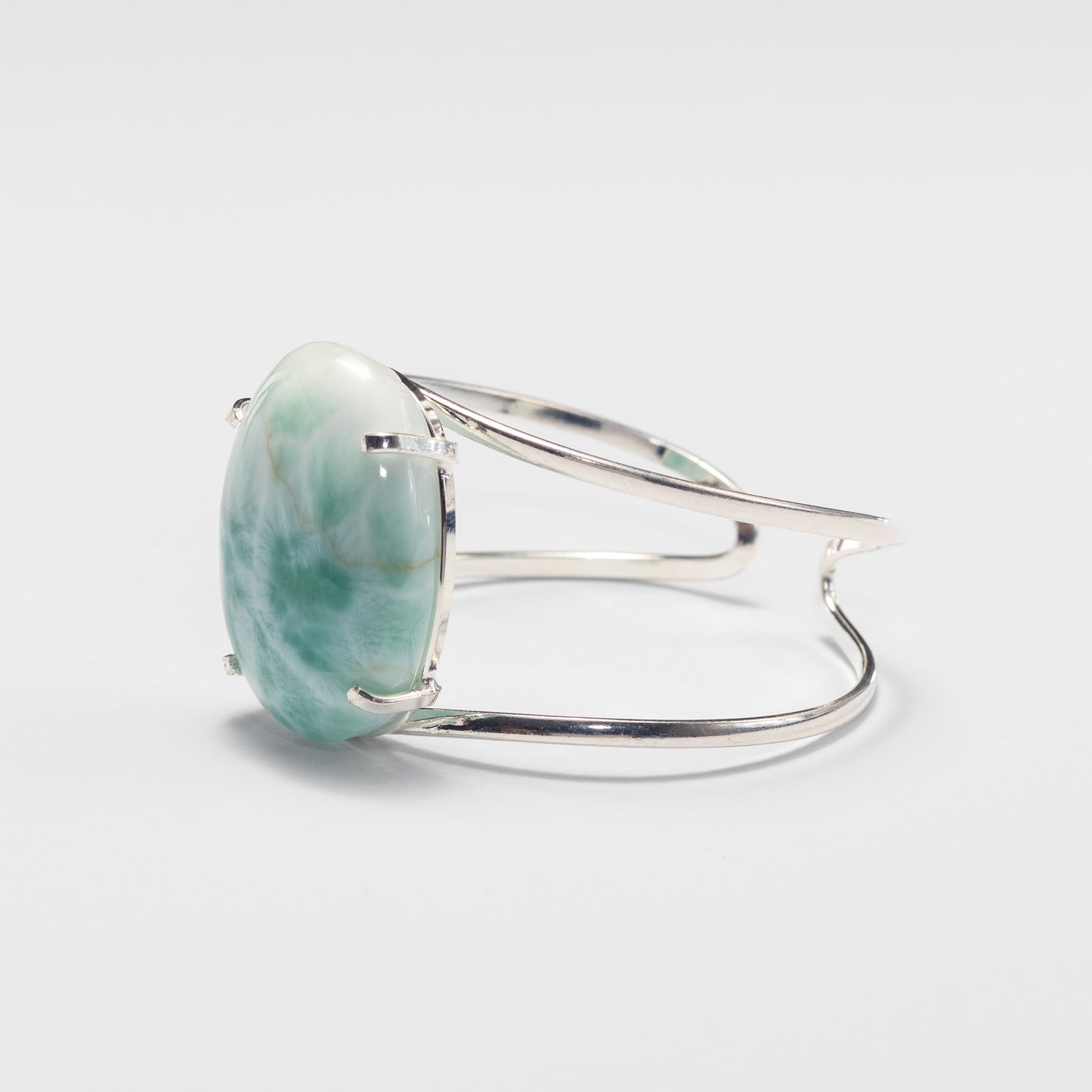Larimar oval cuff bracelet