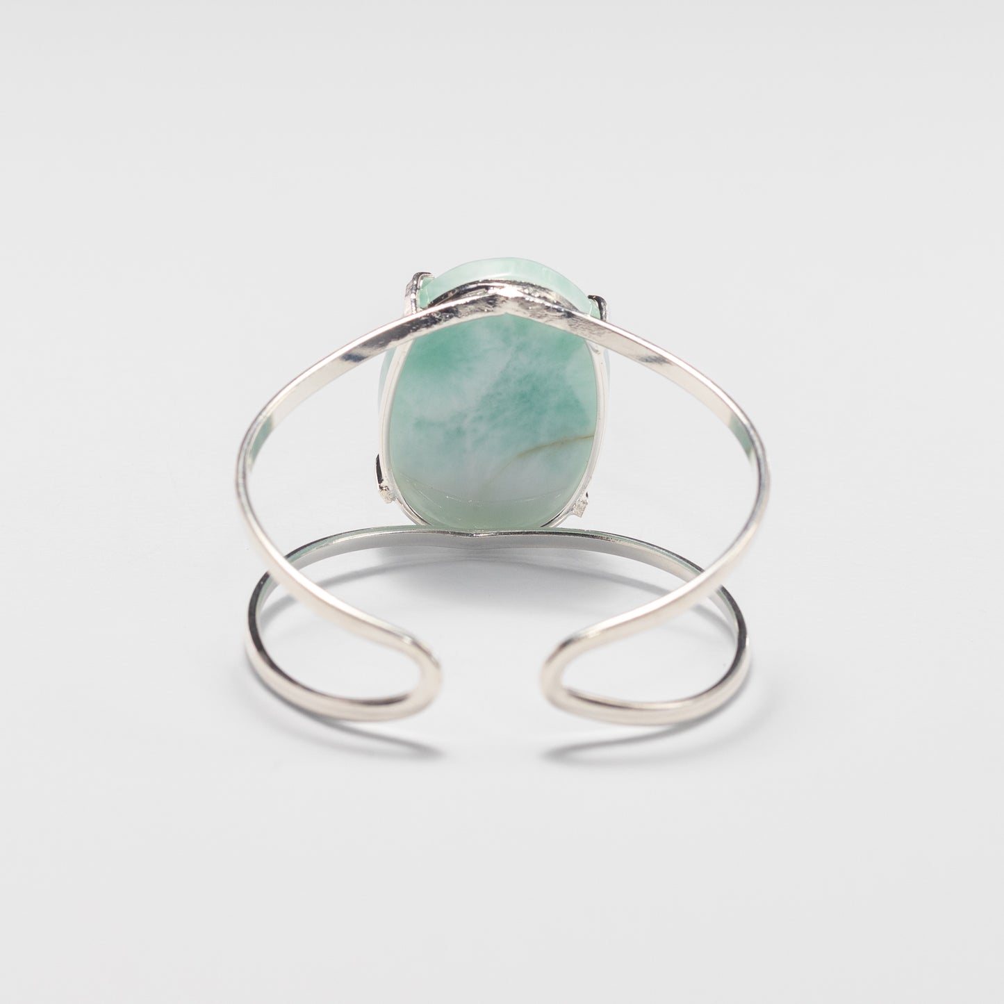 Larimar oval cuff bracelet