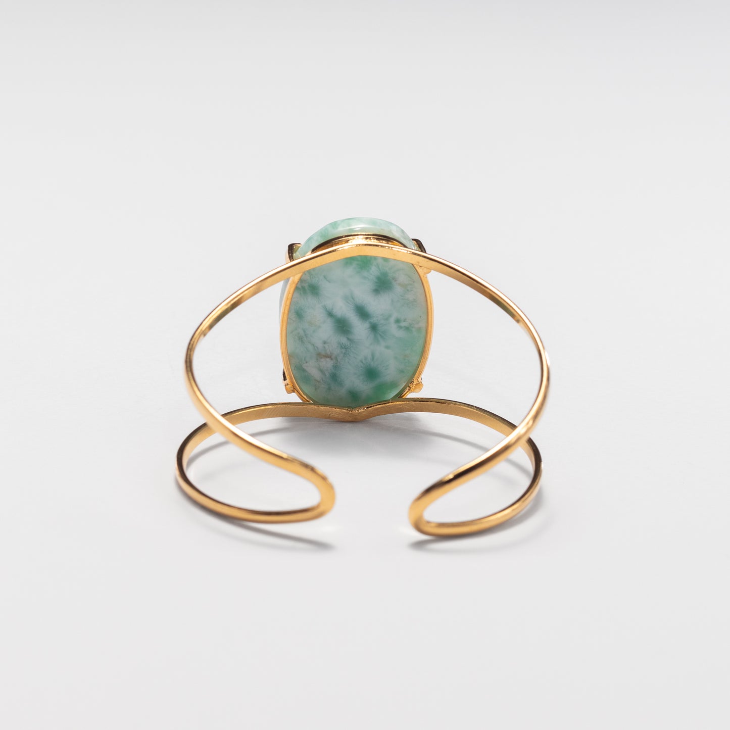 Larimar oval cuff bracelet