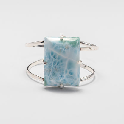 Larimar rectangle cuff bracelet