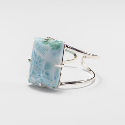 Larimar rectangle cuff bracelet