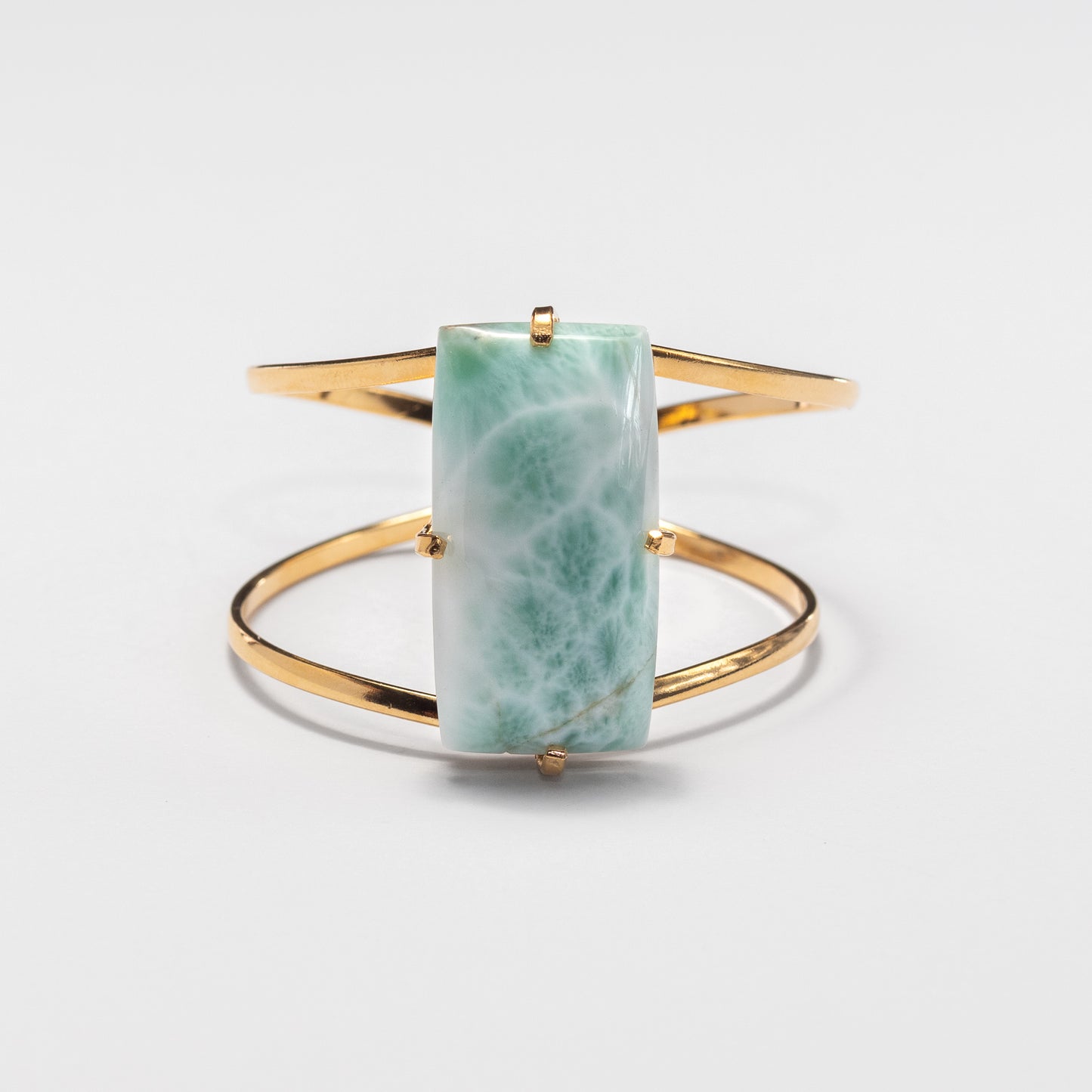 Larimar rectangle cuff bracelet