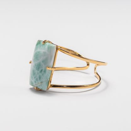 Larimar rectangle cuff bracelet