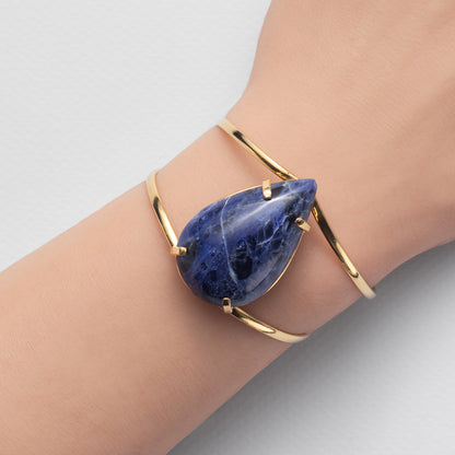 Bracelet en sodalite en forme de goutte