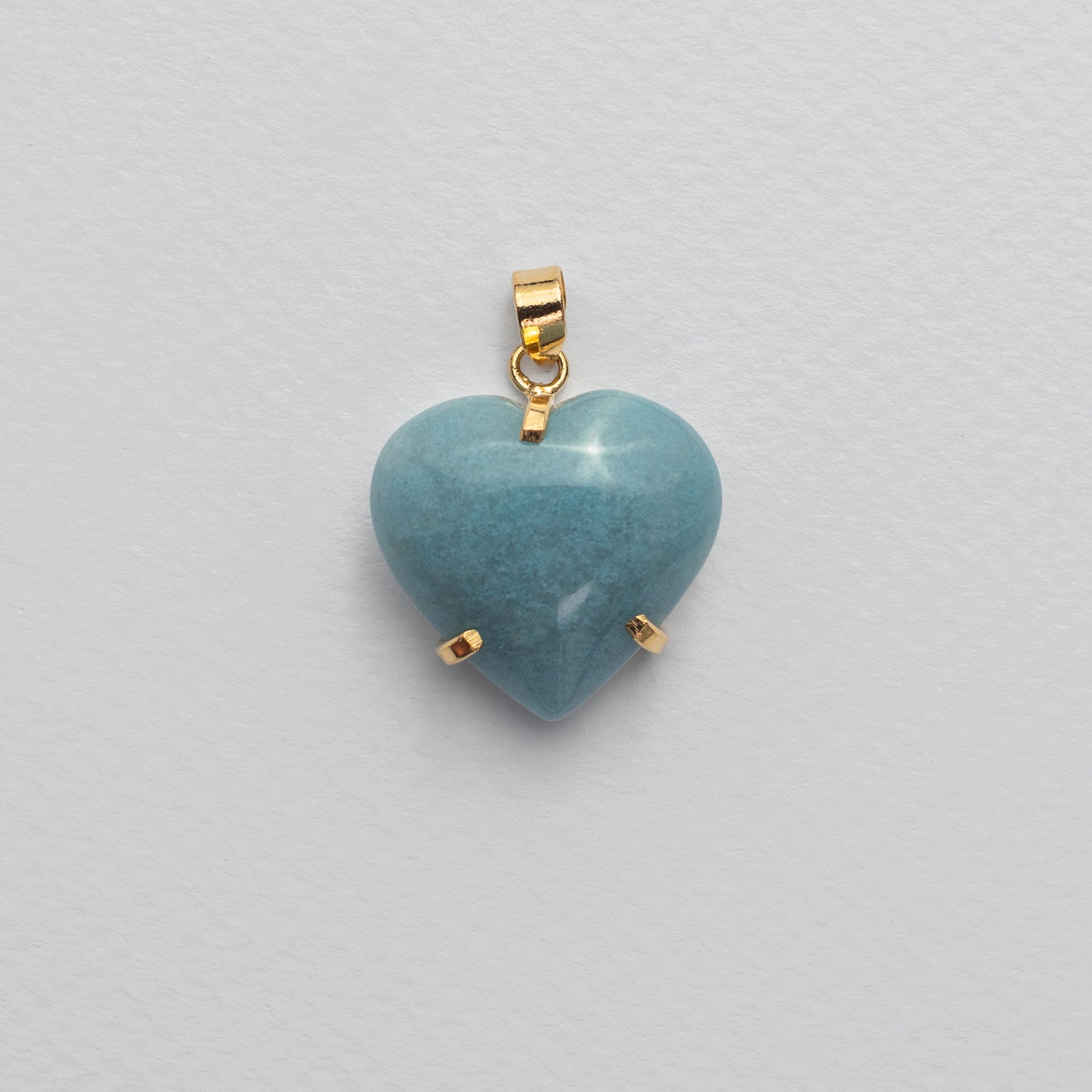 Blue quartz heart pendant