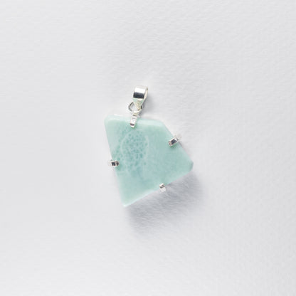 Larimar freeform pendant
