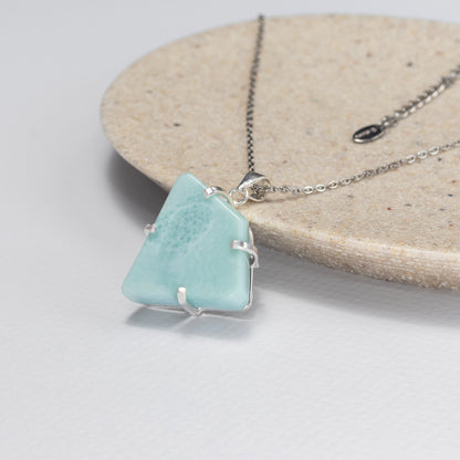 Larimar freeform pendant