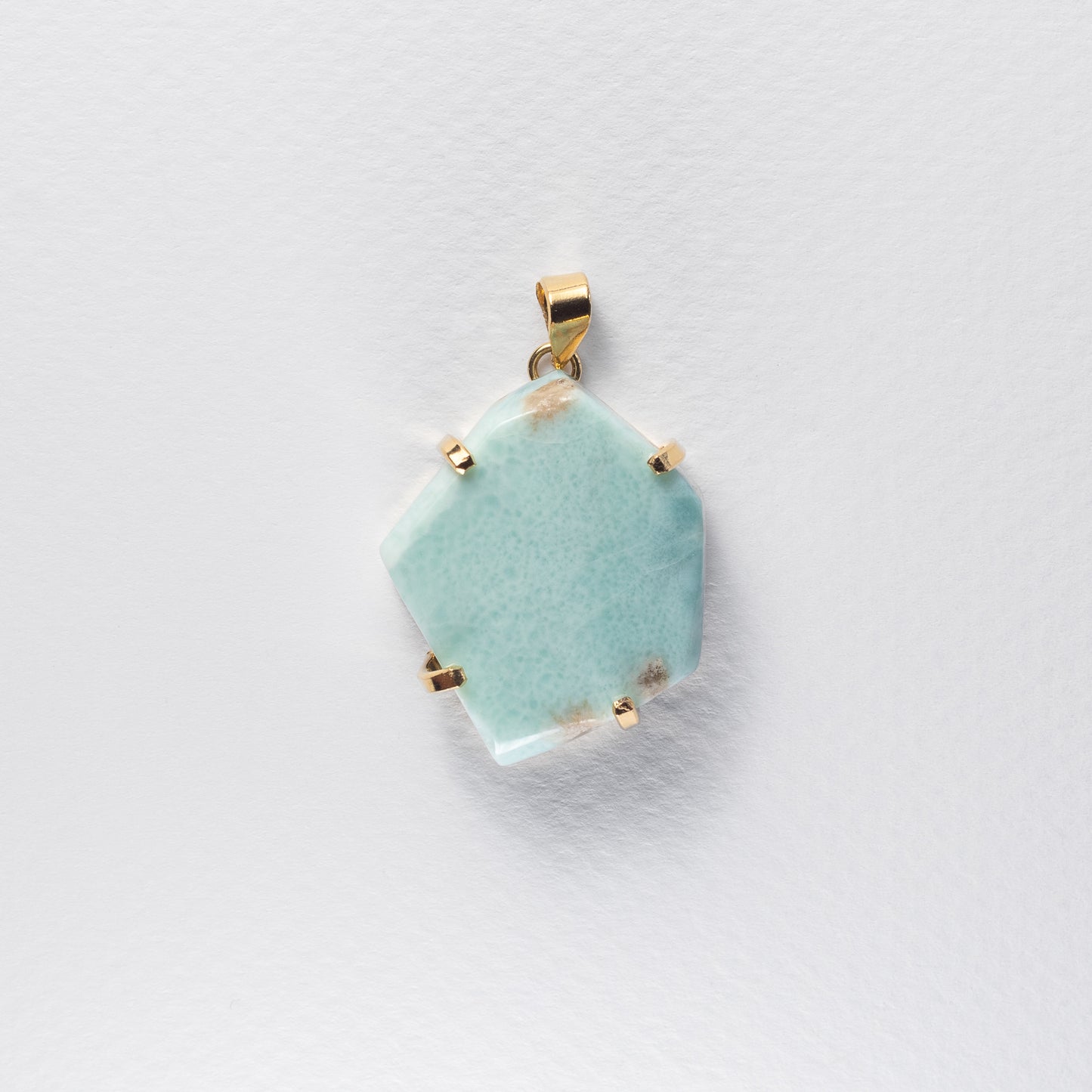 Larimar freeform pendant