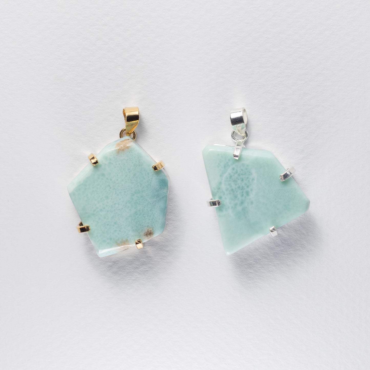Larimar freeform pendant