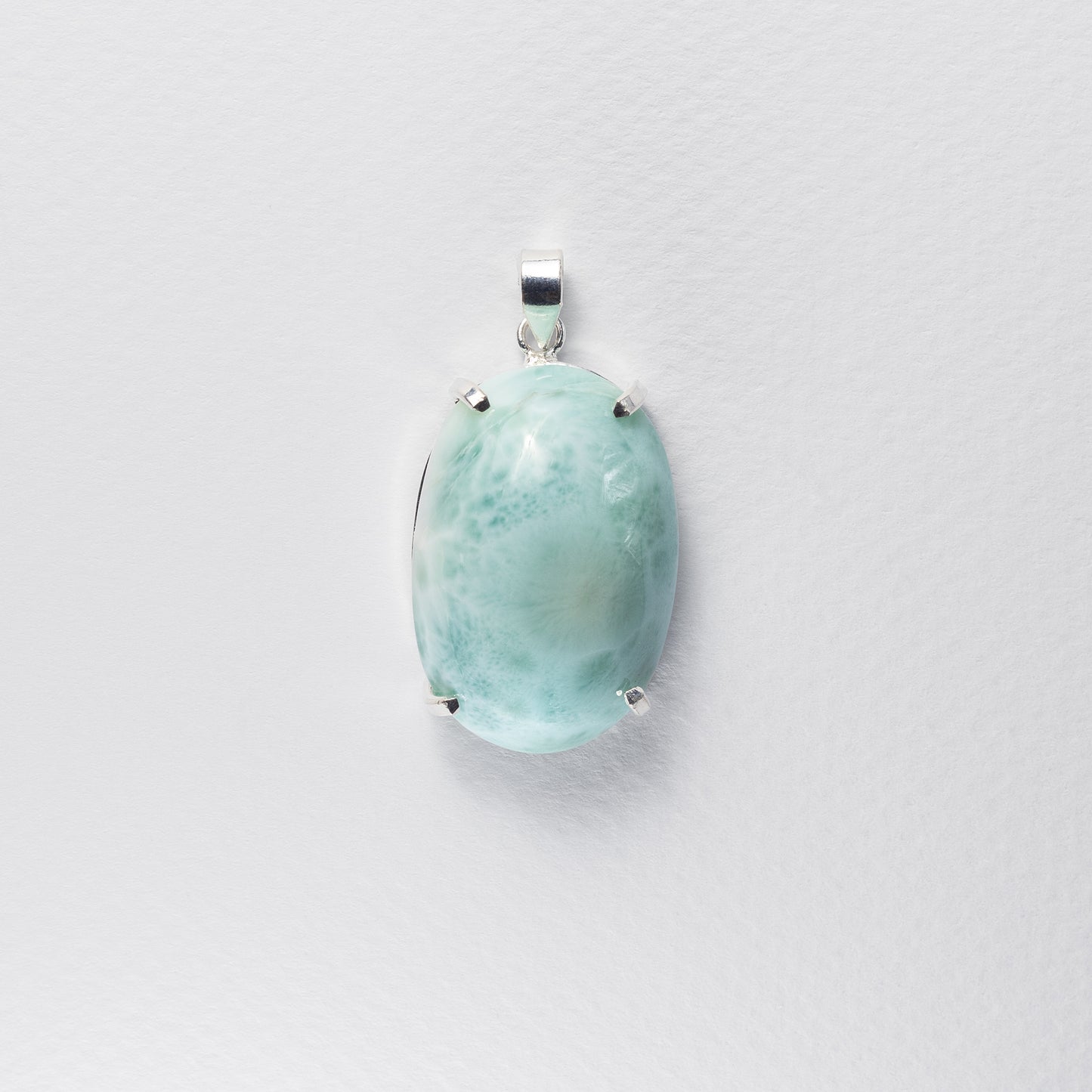 Pendentif en larimar ovale