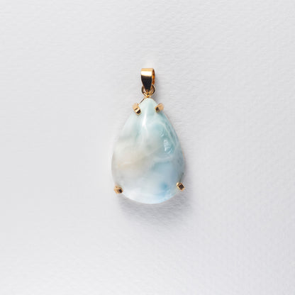 Pendentif en larimar en forme de goutte