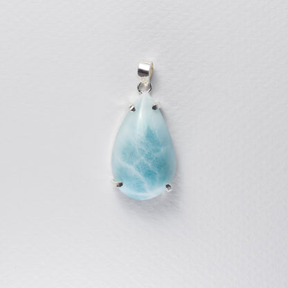 Pendentif en larimar en forme de goutte