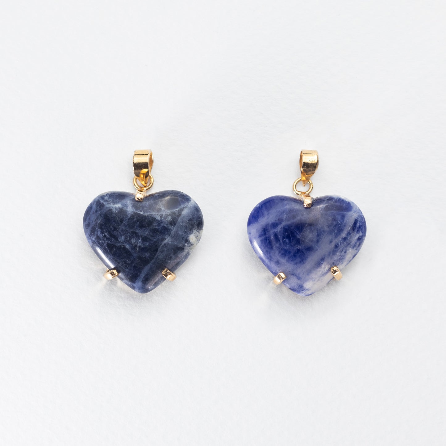 Pendentif cœur en sodalite