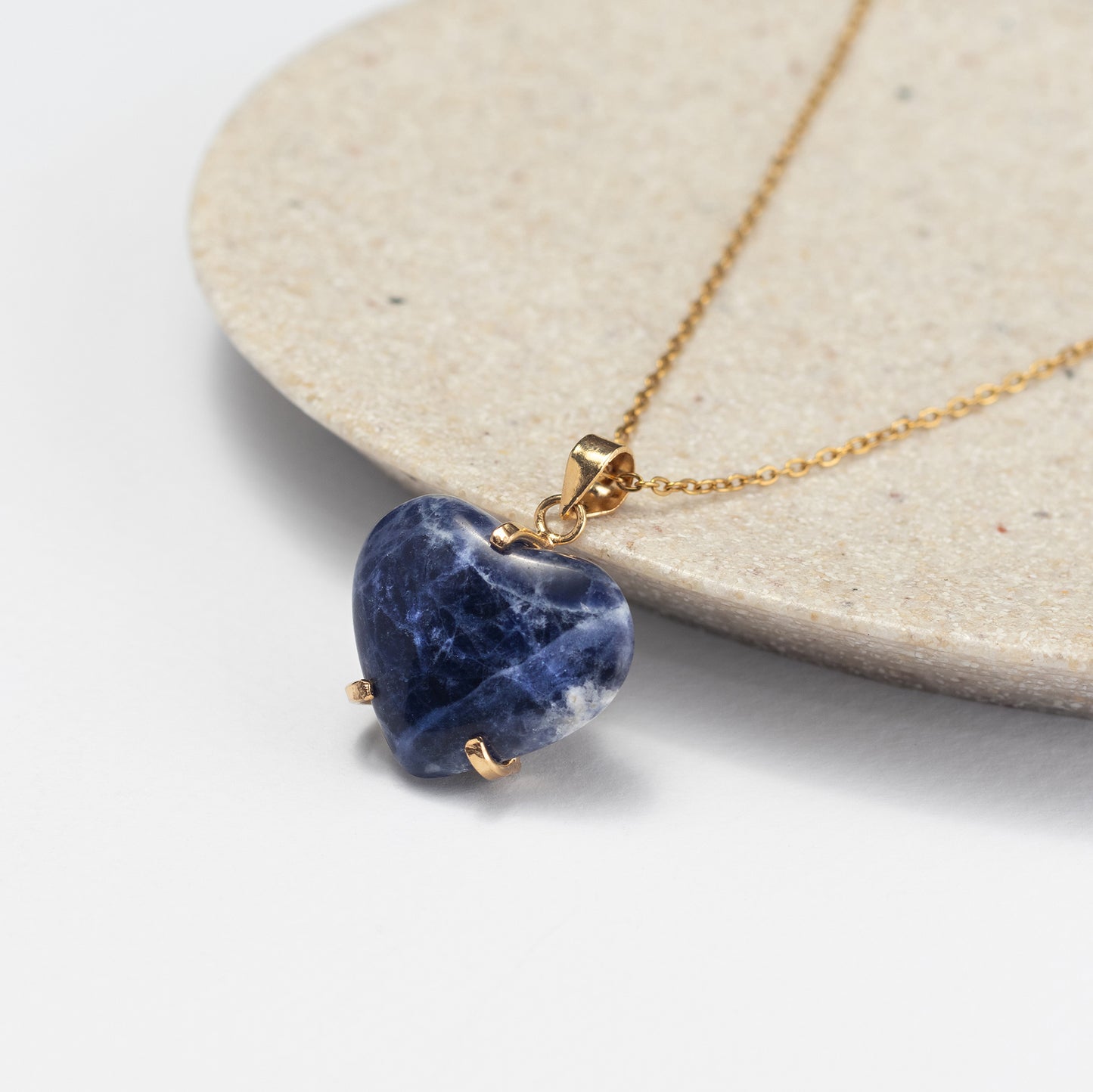 Pendentif cœur en sodalite